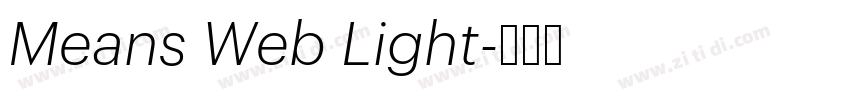 Means Web Light字体转换
